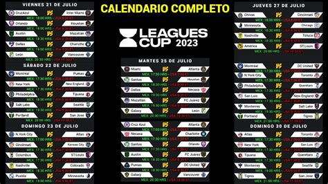 calendario leagues cup-1
